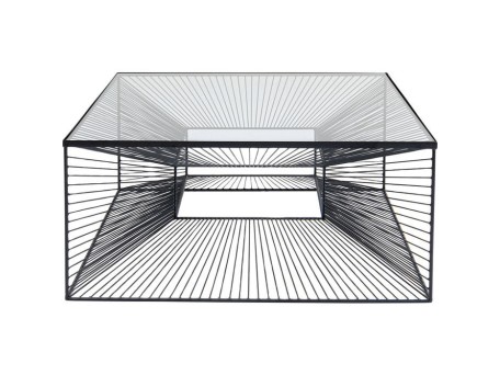 Τραπεζάκι Μέσης Dimension Μαύρο  80.5x80.5x38εκ - Μαύρο