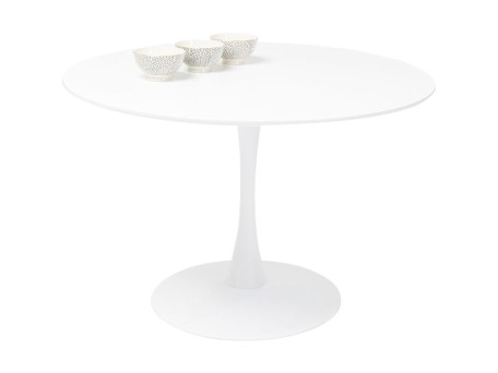 Τραπέζι Invitation Λευκό  120x120x76εκ - Λευκό