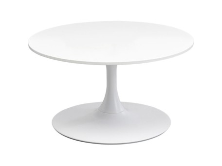 Τραπέζι Μέσης Schickeria Ξύλινο/Μεταλλικό Λευκό 80x80x42εκ. - Λευκό