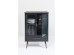 Βιτρίνα La Gomera Μεταλλική Μαύρη 2 Πόρτες 1 Συρτάρι 65x38x105εκ - Μαύρο