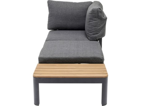 Ανάκλιντρο Happy Day Δεξί Γκρι-Καφέ 166x66x63 εκ. - Γκρι