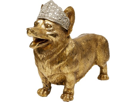 Διακοσμητικό Επιτραπέζιο Βασιλικός Σκύλος Corgi Χρυσός 40x54x20 εκ. (PL) 54x20x40εκ - Χρυσό
