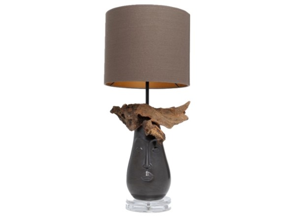 Επιτραπέζιο Φωτιστικό Nature Face Καφέ-Μαύρο 24x24x63εκ - Καφέ Επιτραπέζιο Φωτιστικό Nature Face Καφέ-Μαύρο 24x24x63εκ - Καφέ