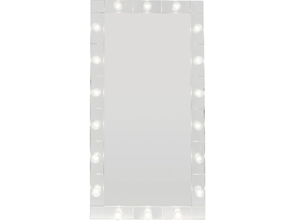 Καθρέφτης Τοίχου Φωτιζόμενος  Make Up 80x8x160εκ - Ασημί