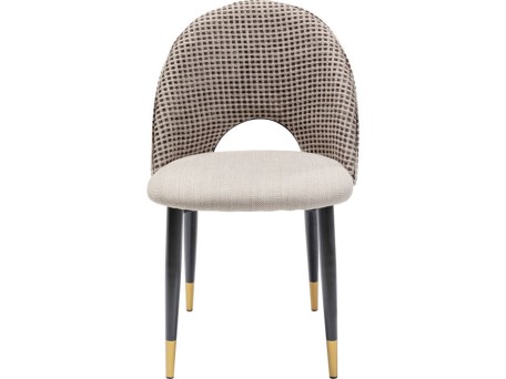 Καρέκλα Hudson Ύφασμα Μπεζ  47x55.5x83εκ - Γκρι