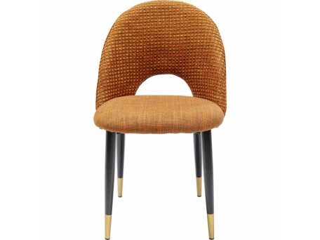 Καρέκλα Hudson Ύφασμα Πορτοκαλί  47x55.5x83εκ - Πορτοκαλί