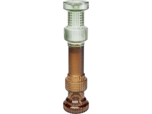 Κηροπήγιο Marvelous Duo Γυάλινο Πράσινο-Καφέ 12x12x49 εκ. - Γκρι Κηροπήγιο Marvelous Duo Γυάλινο Πράσινο-Καφέ 12x12x49 εκ. - Γκρι