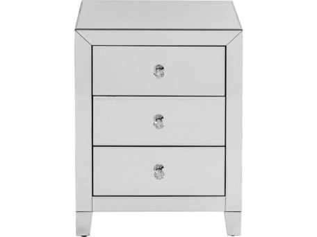 Κομοδίνο  Luxury 3 Συρτάρια Καθρέφτης 49x41x66εκ - Καθρέφτης