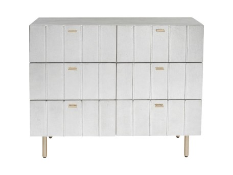 Συρταριέρα Venice Ξύλο Χρυσό-Ασημί 106x40x89εκ - Χρυσό