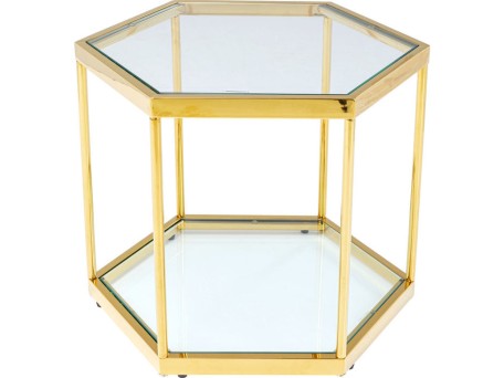 Τραπέζι Μέσης Comb Χρυσό  55x48x45εκ - Χρυσό