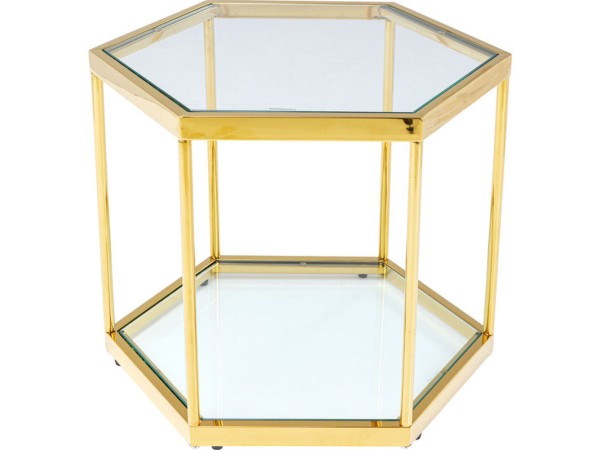 Τραπέζι Μέσης Comb Χρυσό 55x48x45εκ - Χρυσό Τραπέζι Μέσης Comb Χρυσό 55x48x45εκ - Χρυσό