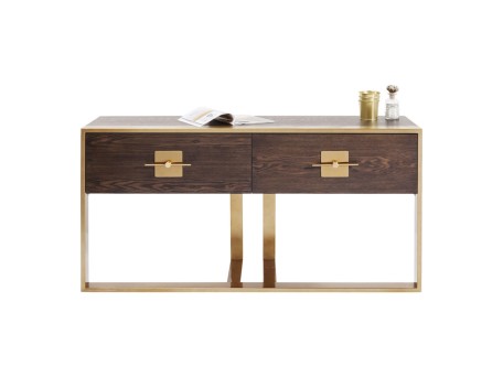 Κονσόλα Osaka Ξύλο Καφέ-Χρυσό 148.6x45x76εκ - Χρυσό