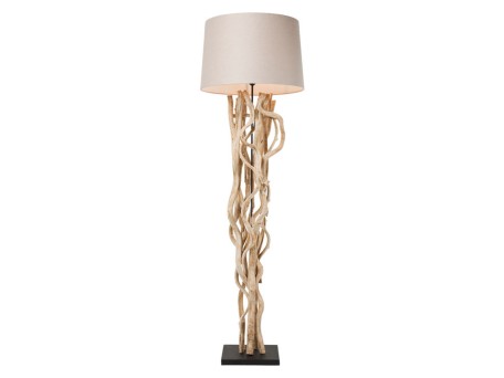 Φωτιστικό Δαπέδου Scultra 30x30x150εκ - Ξύλο/Ρατταν/Nature