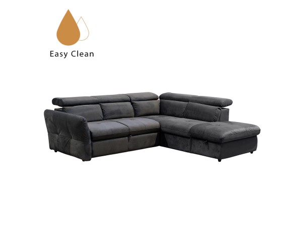 MONSERAT ΚΑΝΑΠΕΣ ΚΡΕΒΑΤΙ ΓΩΝΙΑ ΔΕΞΙΑ ΑΝΘΡΑΚΙ 254x224x90cm