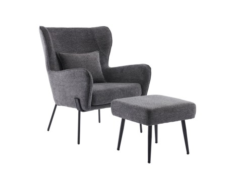 CHILLOUT ΠΟΛΥΘΡΟΝΑ ΣΚΑΜΠΩ ΣΕΤ ΓΚΡΙ ΣΚΟΥΡΟ 84x74x97.5cm