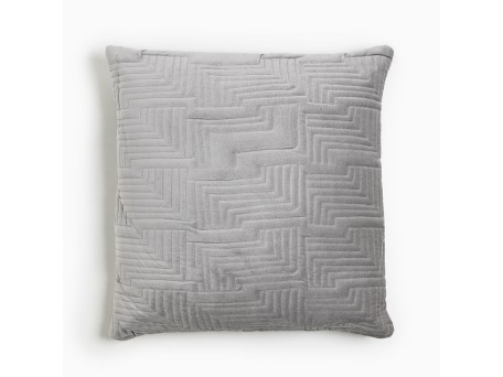 SILVER Z ΔΙΑΚΟΣΜΗΤΙΚΟ ΜΑΞΙΛΑΡΙ 50x50x10cm ΥΦΑΣΜΑ ΓΚΡΙ