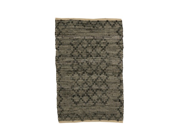NOMADS ΧΑΛΑΚΙ 60x90cm ΔΕΡΜΑ ΓΚΡΙ ΜΑΥΡΟ