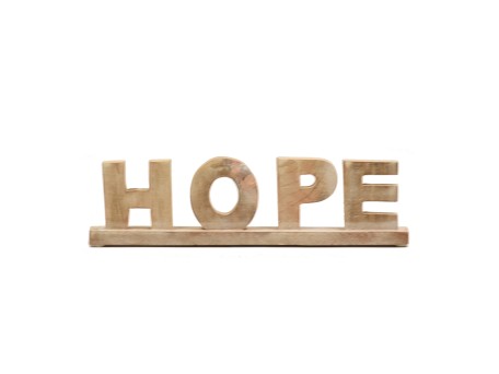 HOPE ΔΙΑΚΟΣΜΗΤΙΚΗ ΕΠΙΓΡΑΦΗ 35x4x10cm ΞΥΛΟ MANGO ΦΥΣΙΚΟ