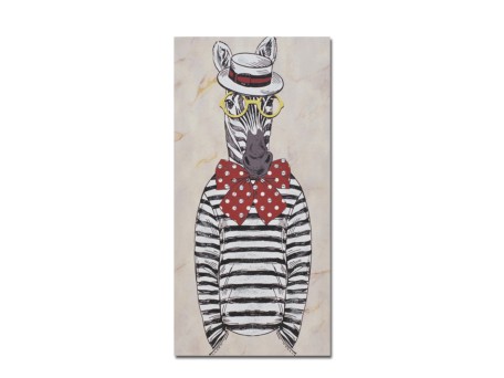 MR.ZEBRA ΠΙΝΑΚΑΣ ΔΙΑΚΟΣΜΗΣΗΣ 30x60x2cm ΚΑΜΒΑΣ ΠΟΛΥΧΡΩΜΟ ΞΥΛΟ
