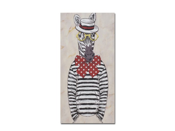 MR.ZEBRA ΠΙΝΑΚΑΣ ΔΙΑΚΟΣΜΗΣΗΣ 30x60x2cm ΚΑΜΒΑΣ ΠΟΛΥΧΡΩΜΟ ΞΥΛΟ