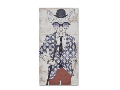 MR.CAT ΠΙΝΑΚΑΣ ΔΙΑΚΟΣΜΗΣΗΣ 30x60x2cm ΚΑΜΒΑΣ ΠΟΛΥΧΡΩΜΟ ΞΥΛΟ