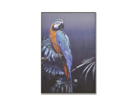BLUΕ PARROT ΠΙΝΑΚΑΣ ΔΙΑΚΟΣΜΗΣΗΣ 82x122x5cm ΚΑΜΒΑΣ ΠΟΛΥΧΡΩΜΟ ΞΥΛΟ