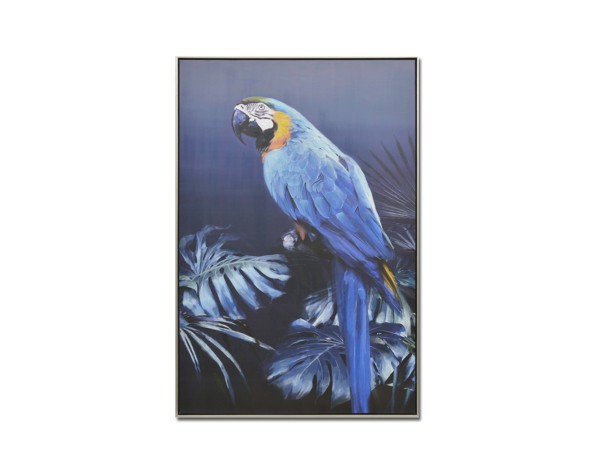 BLUΕ POPINJAY ΠΙΝΑΚΑΣ ΔΙΑΚΟΣΜΗΣΗΣ 82x122x5cm ΚΑΜΒΑΣ ΠΟΛΥΧΡΩΜΟ ΞΥΛΟ