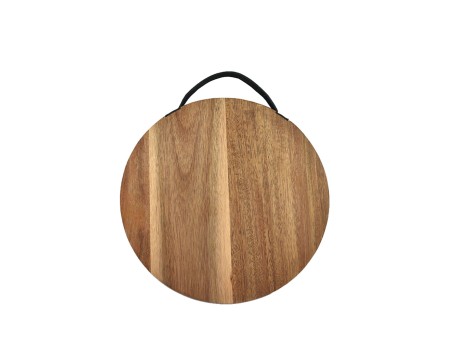 TORRO ΔΙΣΚΟΣ ΚΟΠΗΣ 11x11x2cm ΞΥΛΟ ΑΚΑΚΙΑΣ ΔΕΡΜΑ