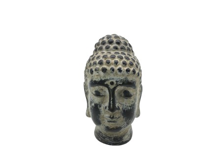 DAHRMA ΔΙΑΚΟΣΜΗΤΙΚΟ ΒΟΥΔΑΣ 16x14x22cm POLYRESIN ΓΚΡΙ ΜΑΥΡΟ
