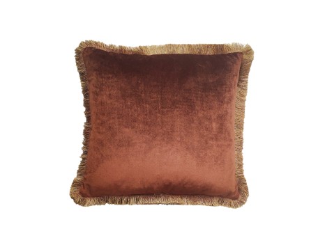 TRES ΔΙΑΚΟΣΜΗΤΙΚΟ ΜΑΞΙΛΑΡΙ 45x45cm ΥΦΑΣΜΑ TERRACOTTA POLYESTER