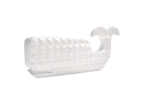 PISTRIS ΔΙΑΚΟΣΜΗΤΙΚΟ ΨΑΡΙ 40x11x18cm POLYRESIN ΛΕΥΚΟ