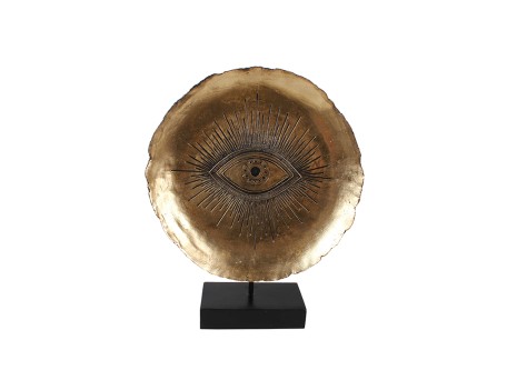 EYE ΔΙΑΚΟΣΜΗΤΙΚΟ TOTEM 32x10x41cm POLYRESIN ΧΡΥΣΟ ΜΑΥΡΟ
