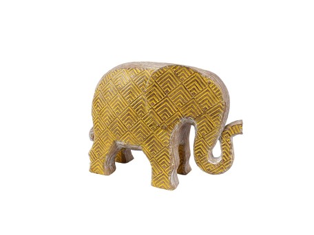 AFRICANA 1 ΔΙΑΚΟΣΜΗΤΙΚΟ ΕΛΕΦΑΝΤΑΣ 25x11x18cm POLYRESIN ΚΙΤΡΙΝΟ