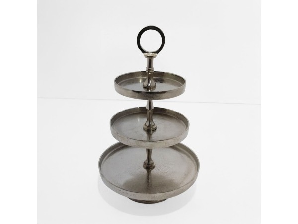 SERVIR ΟΡΝΤΕΒΙΕΡΑ 3 ΕΠΙΠΕΔΑ 22x22x36cm ΑΛΟΥΜΙΝΙΟ ΑΣΗΜΙ