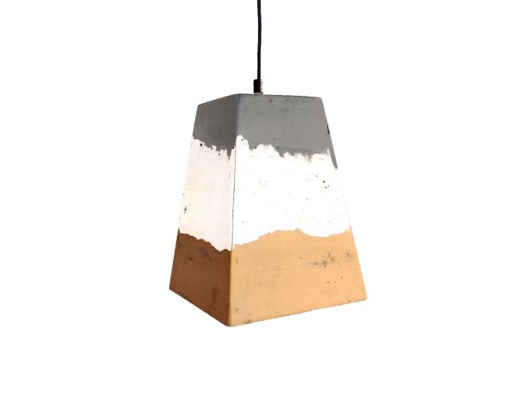 LETT ΦΩΤΙΣΤΙΚΟ ΟΡΟΦΗΣ 20x20x27cm ΤΣΙΜΕΝΤΟ ΚΙΤΡΙΝΟ ΓΚΡΙ ΛΕΥΚΟ