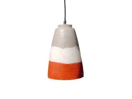 LETT ΦΩΤΙΣΤΙΚΟ ΟΡΟΦΗΣ 20x20x28cm ΤΣΙΜΕΝΤΟ TERRACOTTA ΛΕΥΚΟ ΓΚΡΙ