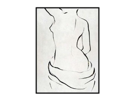 FIGURA ΠΙΝΑΚΑΣ ΔΙΑΚΟΣΜΗΣΗΣ 60x90x5cm ΚΑΜΒΑΣ ΛΕΥΚΟ ΜΑΥΡΟ ΞΥΛΟ