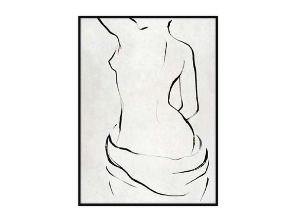 FIGURA ΠΙΝΑΚΑΣ ΔΙΑΚΟΣΜΗΣΗΣ 60x90x5cm ΚΑΜΒΑΣ ΛΕΥΚΟ ΜΑΥΡΟ ΞΥΛΟ