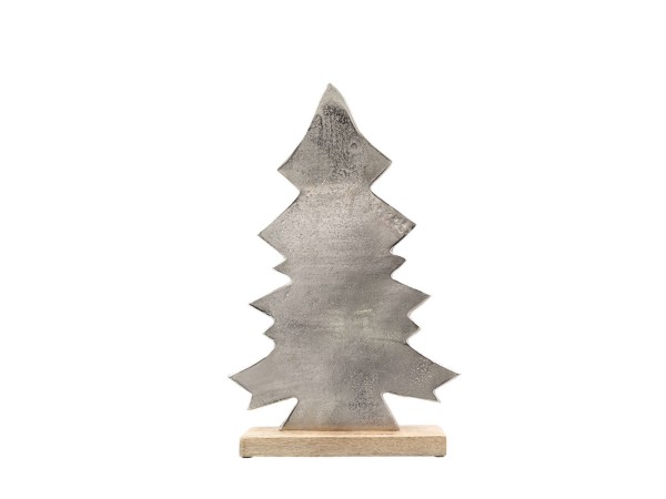 FELIZ ΧΡΙΣΤΟΥΓΕΝΝΙΑΤΙΚΟ ΔΙΑΚΟΣΜΗΤΙΚΟ ΔΕΝΤΡΟ 32x5x49cm ΞΥΛΟ ΑΣΗΜΙ ΑΛΟΥΜΙΝΙΟ