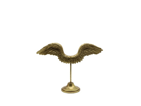 VOLE ΔΙΑΚΟΣΜΗΤΙΚΟ ΦΤΕΡΑ 41x12x30cm POLYRESIN ΧΡΥΣΟ ΑΝΤΙΚΕ