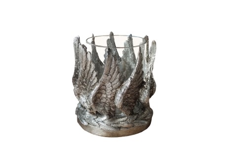 VOLE ΒΑΣΗ ΡΕΣΩ 15x15x18cm POLYRESIN ΑΣΗΜΙ ΑΝΤΙΚΕ