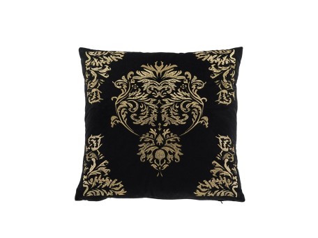 ROYAL ΔΙΑΚΟΣΜΗΤΙΚΟ ΜΑΞΙΛΑΡΙ 45x45cm ΒΕΛΟΥΔΟ ΧΡΥΣΟ ΜΑΥΡΟ