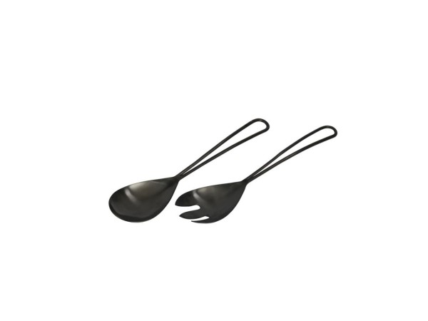 MATT SET ΣΕΡΒΙΡΙΣΜΑΤΟΣ ΣΑΛΑΤΑΣ 29x7x2cm ΑΤΣΑΛΙ ΜΑΥΡΟ