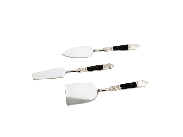 ROYAL SET ΣΕΡΒΙΡΙΣΜΑΤΟΣ ΤΥΡΙΩΝ SET 3ΤΜΧ 17x5x1cm ΑΤΣΑΛΙ ΜΑΥΡΟ RESIN