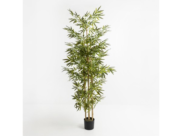 BAMBOO ΔΕΝΤΡΟ ΤΕΧΝΗΤΟ ΣΕ ΓΛΑΣΤΡΑ 190cm POLYESTER ΠΡΑΣΙΝΟ PVC