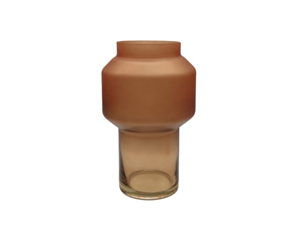 ZEME ΒΑΖΟ 15x15x24cm ΓΥΑΛΙ TERRACOTTA