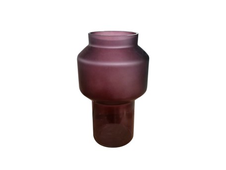 ZEME ΒΑΖΟ 15x15x24cm ΓΥΑΛΙ ΜΠΟΡΝΤΩ