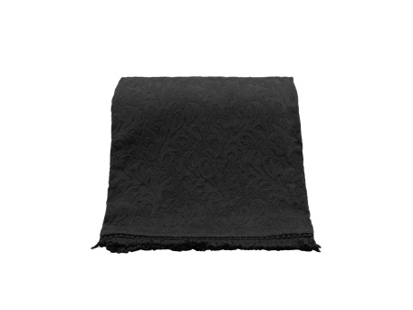 DAMASKO ΡΙΧΤΑΡΙ ΔΙΑΚΟΣΜΗΤΙΚΟ 130x170cm ΒΑΜΒΑΚΙ ΓΚΡΙ ΣΚΟΥΡΟ