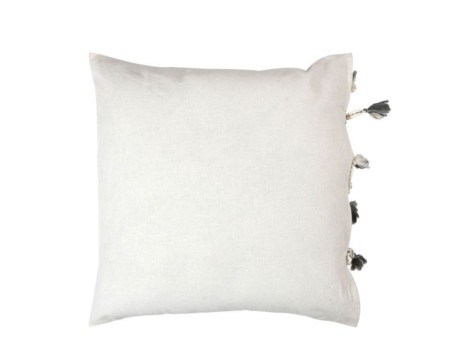 AMMOS 2 ΔΙΑΚΟΣΜΗΤΙΚΟ ΜΑΞΙΛΑΡΙ 50x50cm ΥΦΑΣΜΑ ΛΕΥΚΟ ΜΠΕΖ ΒΑΜΒΑΚΙ