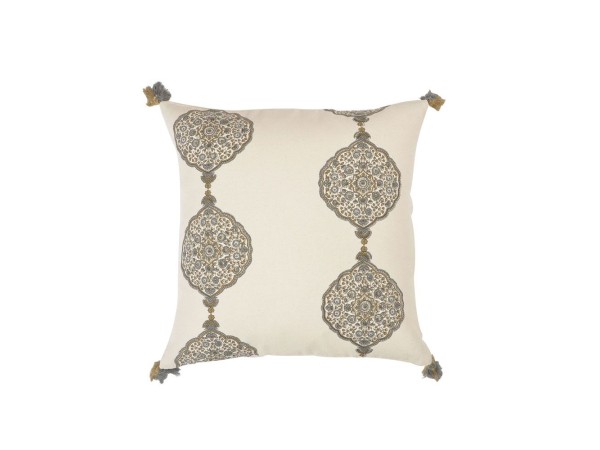 AMMOS 3 ΔΙΑΚΟΣΜΗΤΙΚΟ ΜΑΞΙΛΑΡΙ 45x45cm ΥΦΑΣΜΑ ΜΠΕΖ ΚΑΦΕ ΒΑΜΒΑΚΙ